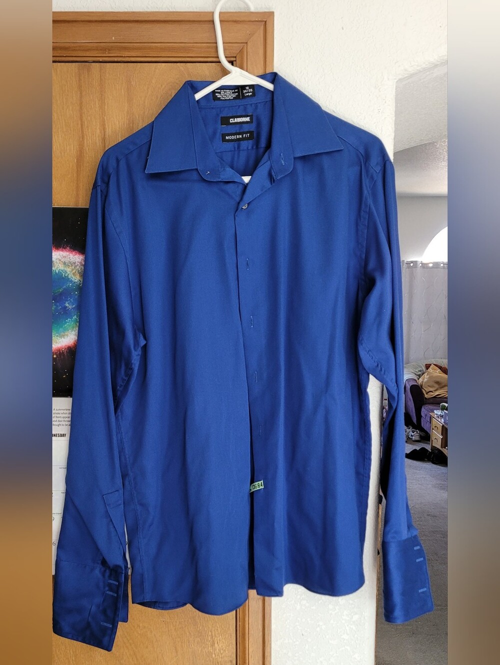 Claiborne Men's Dress Shirt in Royal Blue